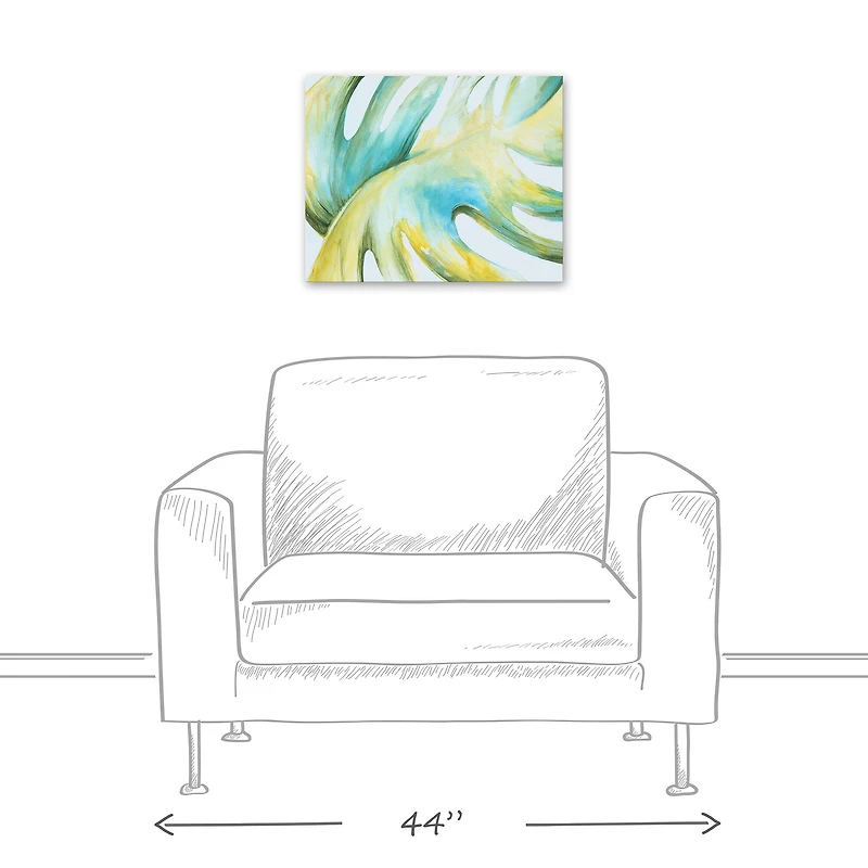 Bright Palm Leaf 20" x 16" Canvas Wall Art