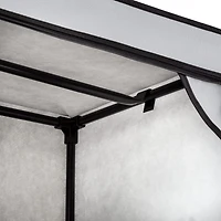 Honey Can Do 27" Gray Portable Wardrobe Closet with Cover & Side Pockets