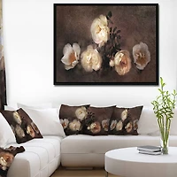 Designart - Wild Roses in Old Painting Style