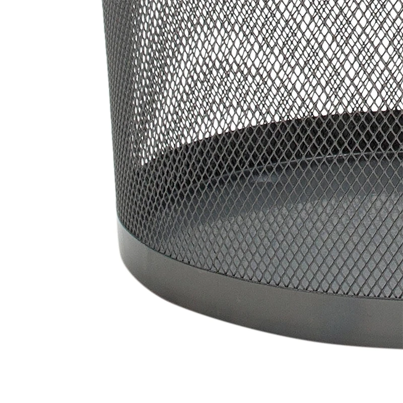 Organize It All Silver Mesh Round Wastebasket