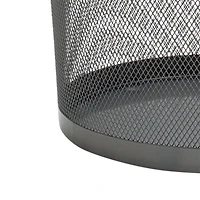 Organize It All Silver Mesh Round Wastebasket