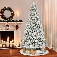 7.5ft. Unlit Flocked Virginia Pine Artificial Christmas Tree