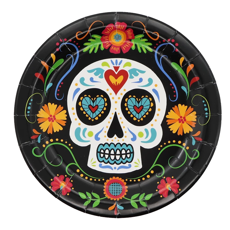 7" Day of the Dead Paper Plates, 12ct. by Ashland®