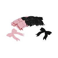 2" Pink & Black Bow Glitter Confetti by Celebrate It™