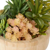 7" Succulent Artificial Plant with Natural Pot