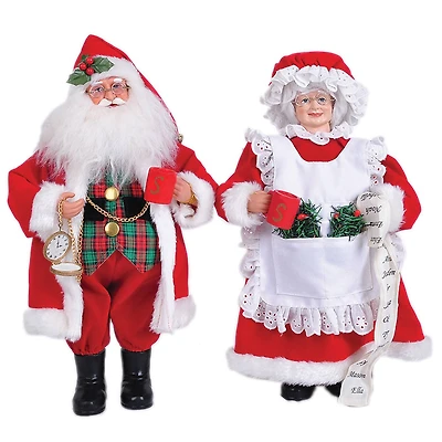 Santa's Workshop 15"  Mr. & Mrs. Claus Set