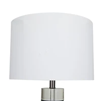 Marble Slender Stand Table Lamp with Drum Shade 15" x 15" x 29