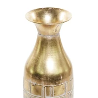 Set of 3 Gold Metal Glam Vase 35", 30", 25"