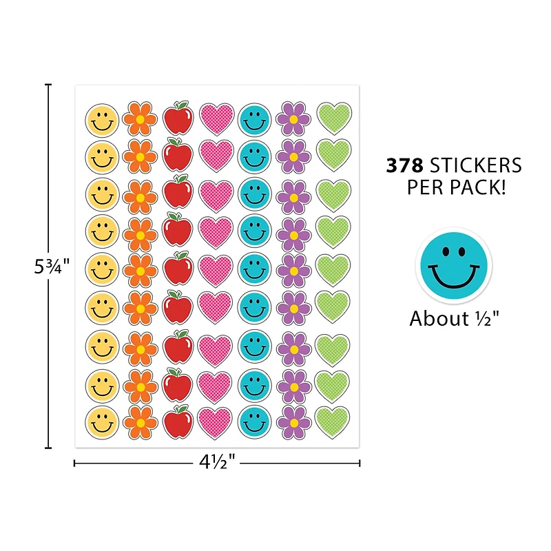 Teacher Created Resources® Cool for School Mini Stickers, 12 Packs of 378