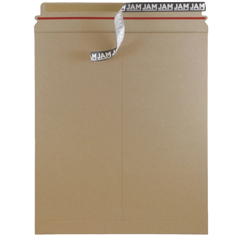 JAM Paper 12.75" x 15" Brown Kraft Flat Photo Mailer Peel & Seal Closure Envelopes, 6ct.