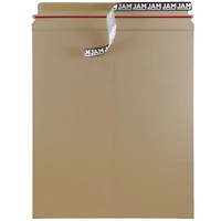 JAM Paper 12.75" x 15" Brown Kraft Flat Photo Mailer Peel & Seal Closure Envelopes, 6ct.