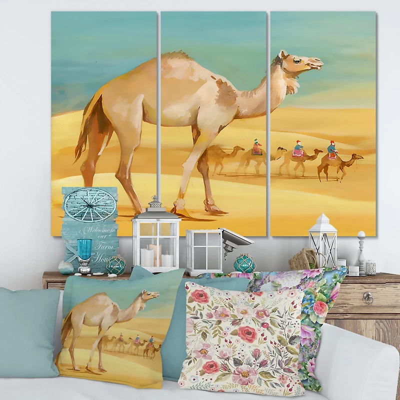 Designart - Camels In Desert