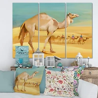 Designart - Camels In Desert