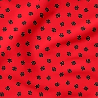 Fabric Editions Red Paw Print Cotton Fabric