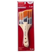 12 Packs: 3 ct. (36 total) Gold Taklon Large Area Angular Brush Pack by Craft Smart®