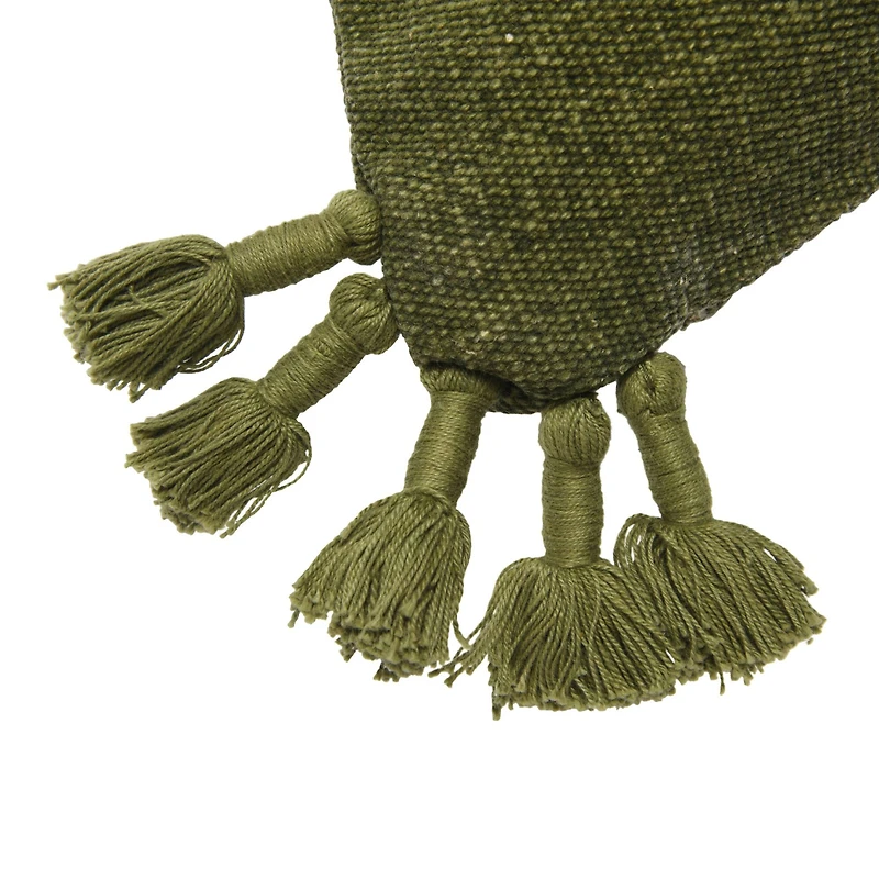 Hello Honey® 20'' x 20" Square Canvas Pillow Cover with Tassels