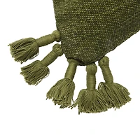 Hello Honey® 20'' x 20" Square Canvas Pillow Cover with Tassels