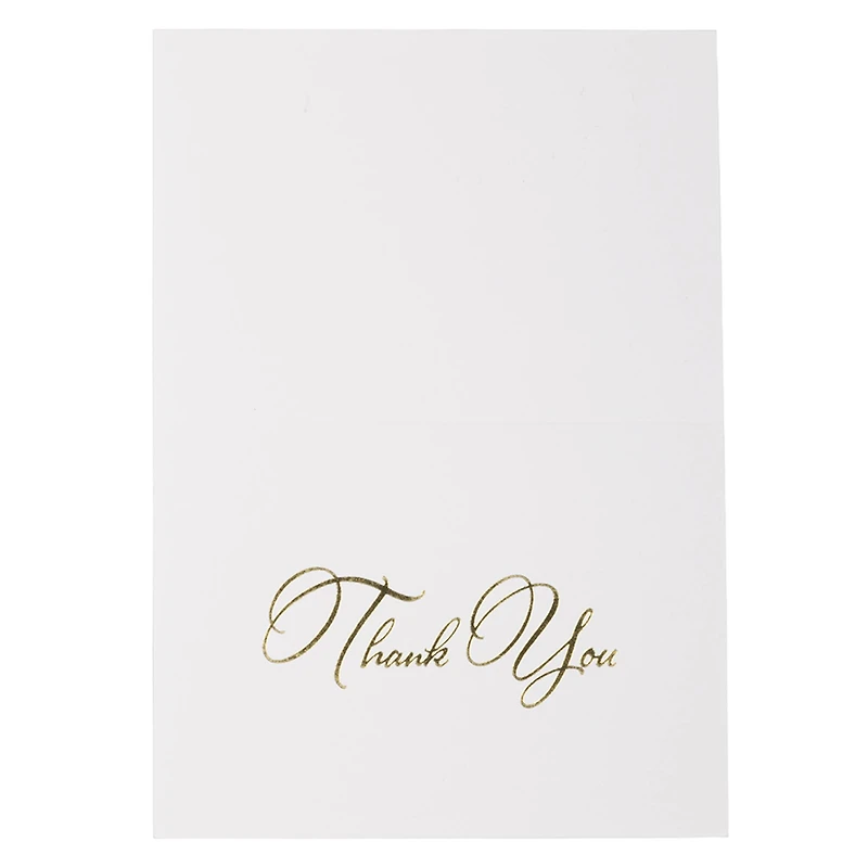 JAM Paper Thank You Card Set with Gold Script