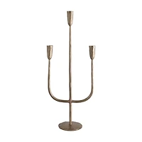 Hello Honey® 21.5" Antique Brass Hand-Forged Metal Candelabra