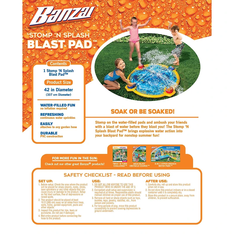 Banzai® 42'' Stomp 'N Splash Blast Pad™