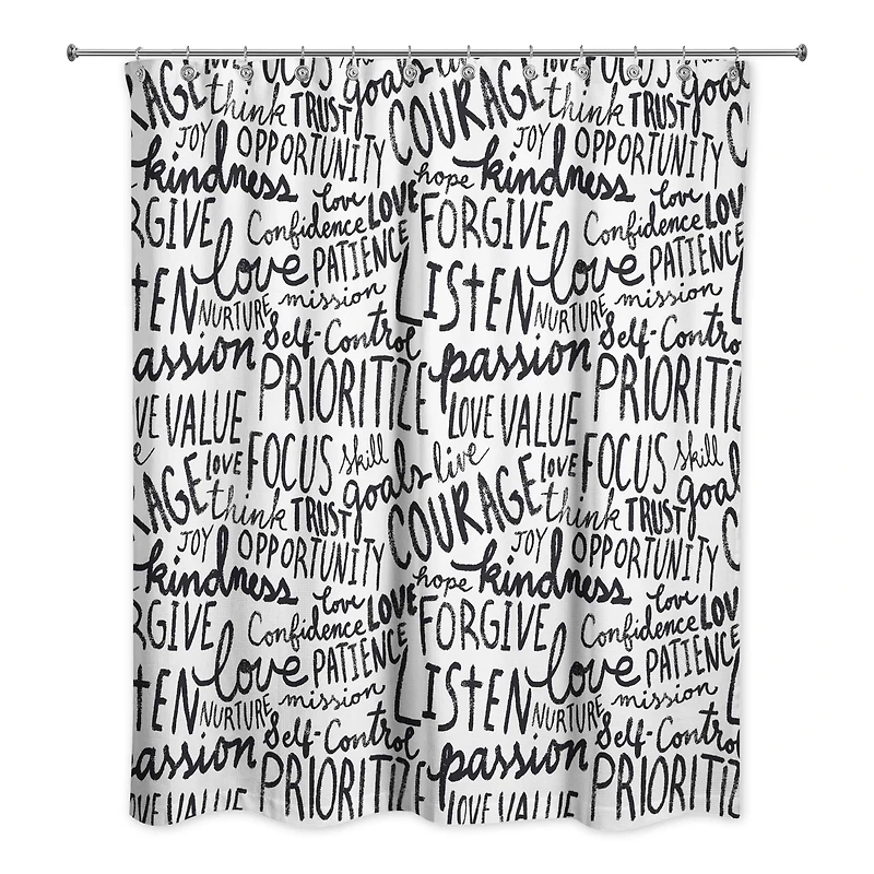 Wisdom Words 71" x 74" Shower Curtain