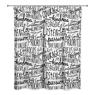 Wisdom Words 71" x 74" Shower Curtain