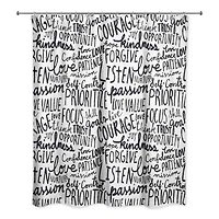 Wisdom Words 71" x 74" Shower Curtain