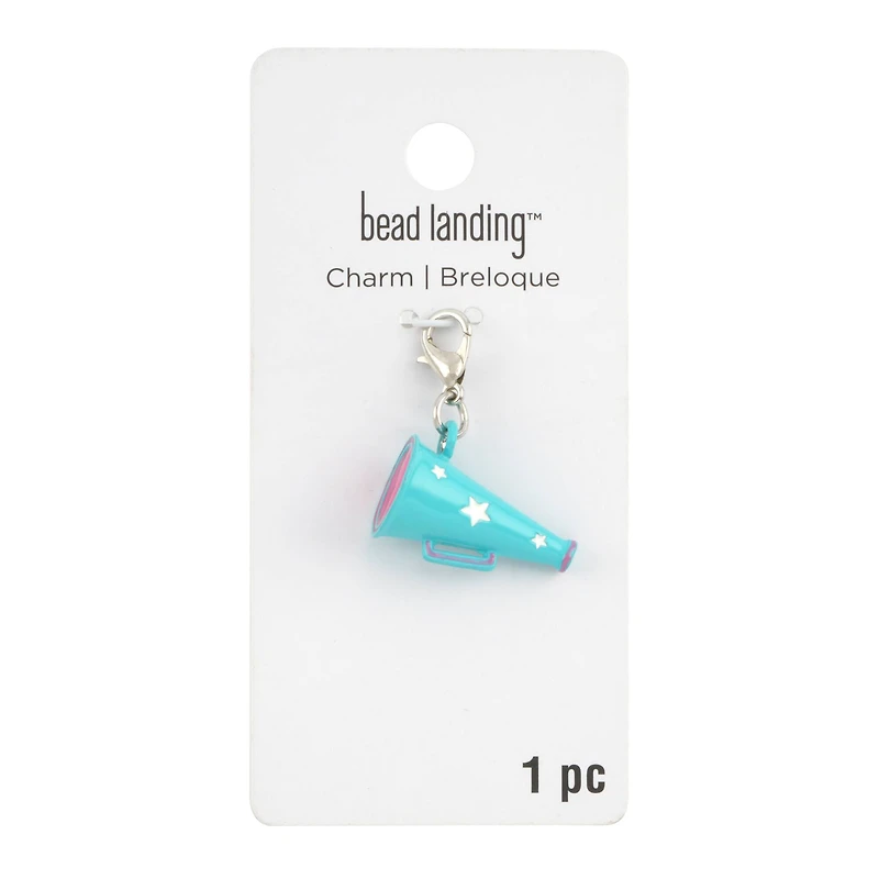 Blue Cheer Megaphone Charm by Bead Landing™
