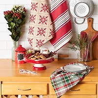 DII® Assorted Scandinavian Snowflakes Dishtowel Set
