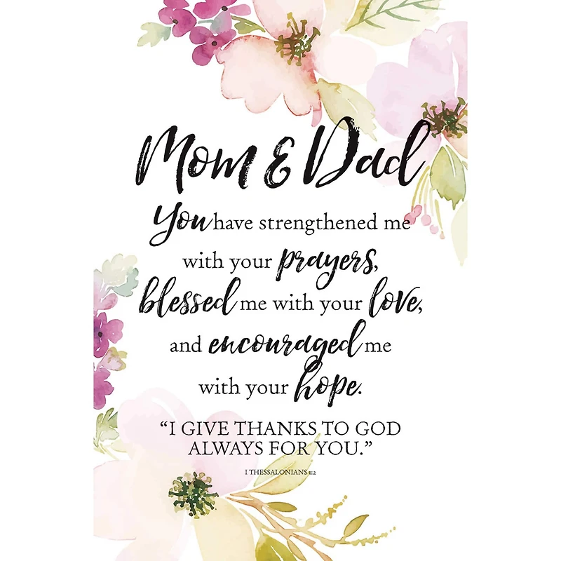 Mom & Dad Woodland Grace Series Plaque with Easel