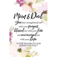 Mom & Dad Woodland Grace Series Plaque with Easel