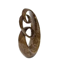 31" Brown Abstract Sculpture