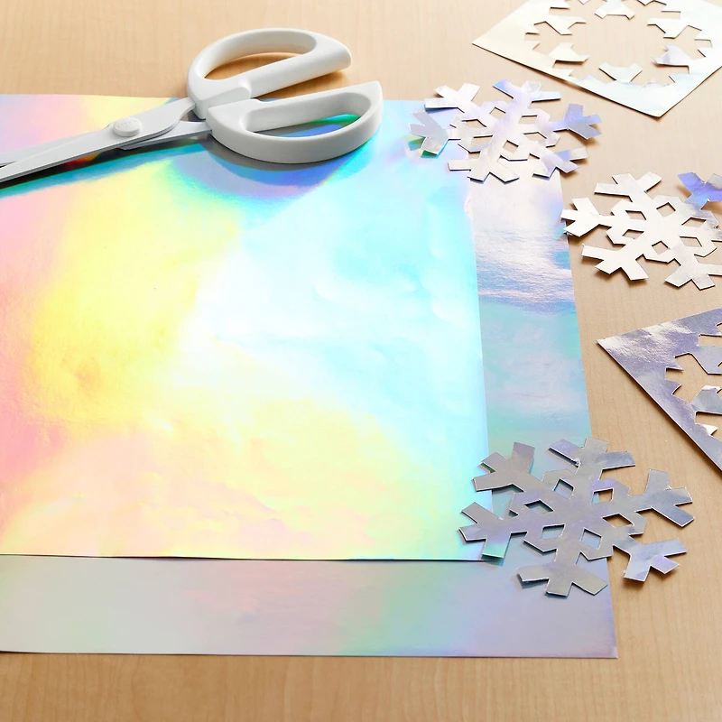 Colorful Holographic Adhesive Back Solid Paper by Recollections®, 12" x 12"