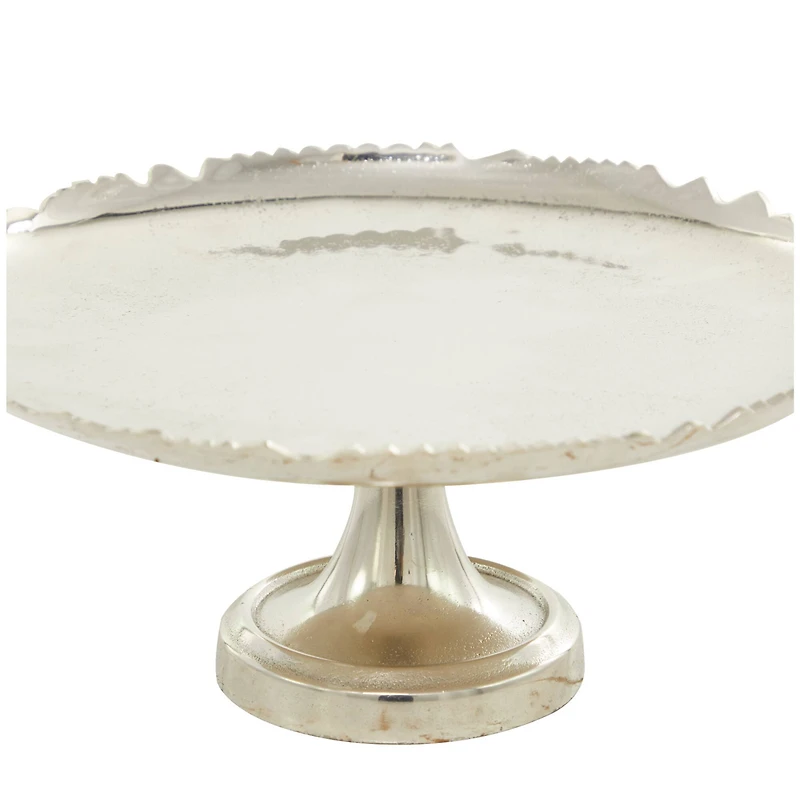 CosmoLiving by Cosmopolitan 13" Silver Aluminum Cake Stand