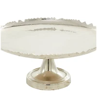 CosmoLiving by Cosmopolitan 13" Silver Aluminum Cake Stand