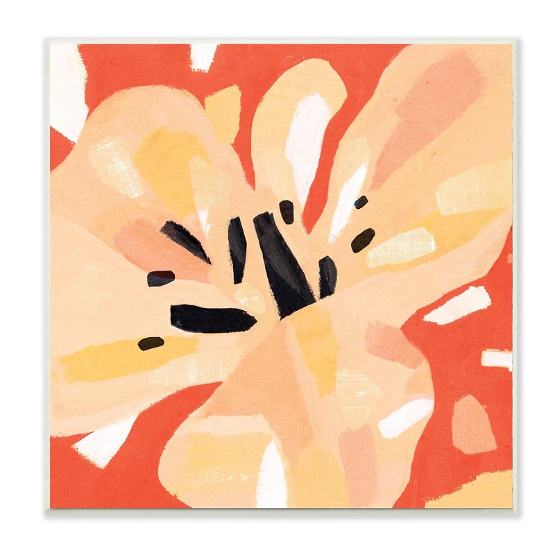 Stupell Industries Tropical Floral Abstract Wooden Wall Plaque