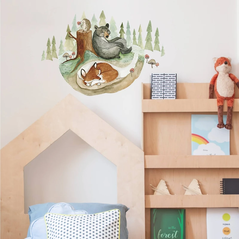 RoomMates Fox & Friends Peel & Stick Giant Wall Decal Set