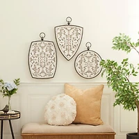 White Wood Farmhouse Geometric Wall Décor Set