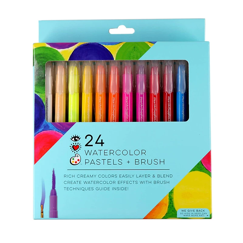 iHeartArt™ 24 Color Watercolor Pastels