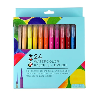 iHeartArt™ 24 Color Watercolor Pastels