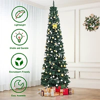 Costway 9ft. Green Pencil Artificial Christmas Tree