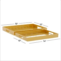 CosmoLiving by Cosmopolitan Gold Plastic Glam Tray Set
