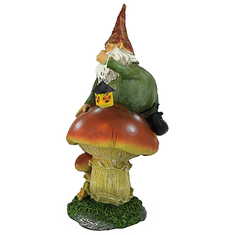 Design Toscano 14" Tesla with the Lamp Garden Gnome Statue