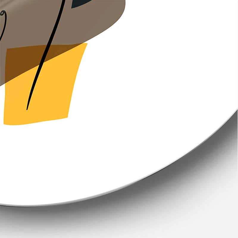 Designart - Abstract Flowers On Minimal Shapes V