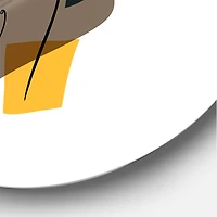 Designart - Abstract Flowers On Minimal Shapes V