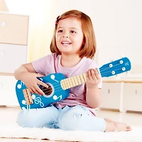 Hape 21" Blue Dot Kid's Wooden Toy Ukulele