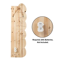 Glitzhome® 42" Lighted Wooden Stacked Eggs "Happy Easter" Porch Sign with Timer