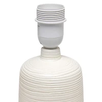 Simple Designs 16" Textured Linear Ceramic Table Lamp