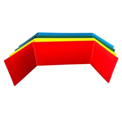 Flipside Assorted 12" x 48" Corrugated Plastic Study Carrels, 24ct.