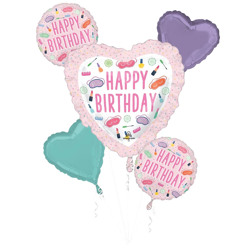 Spa Party 5 Piece Foil Balloon Bouquet